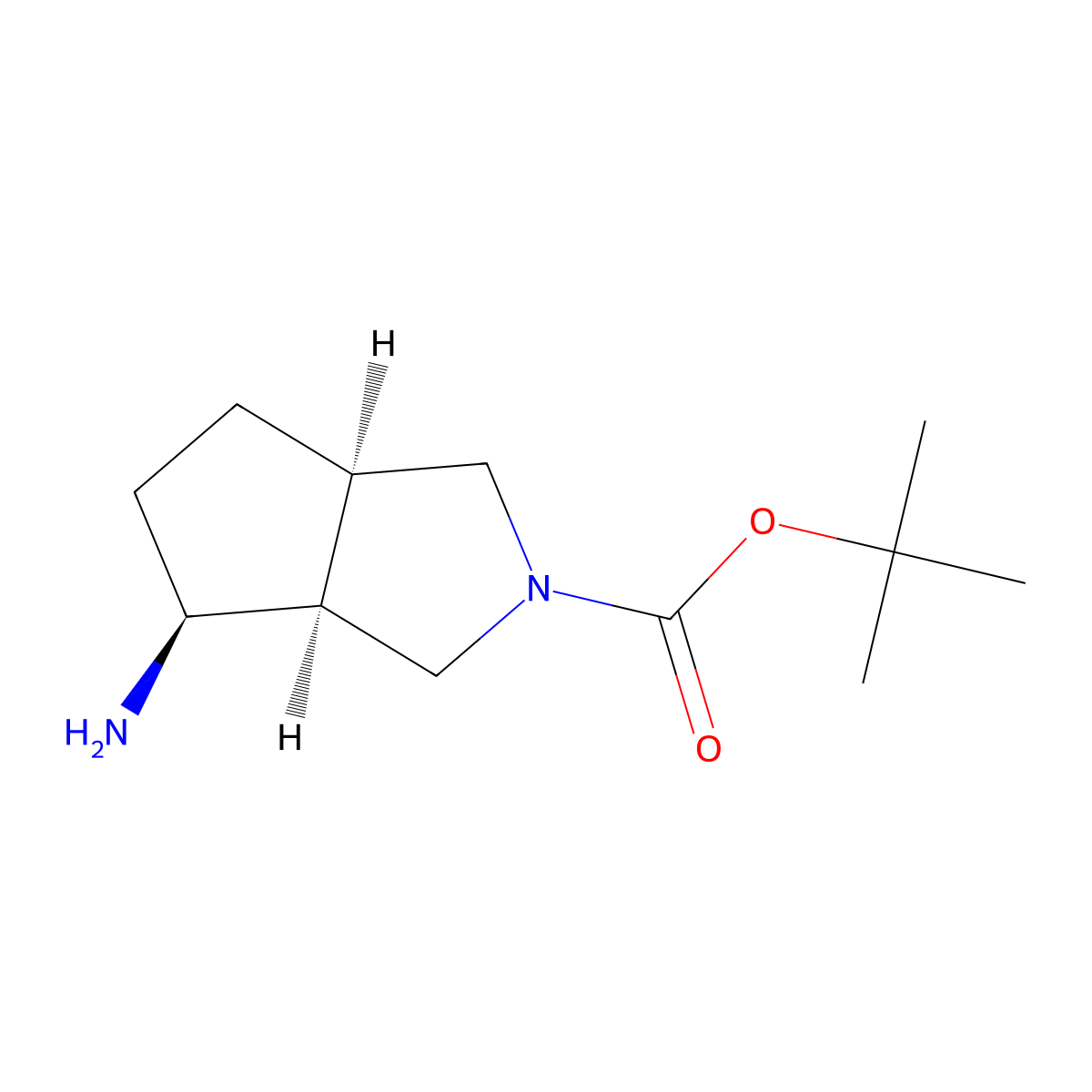 Racemic-tert-butyl (3ar,4r,6as)-4-amino-3,3a,4,5,6,6a-hexahydro-1h-cyclopenta[c]pyrrole-2-carboxylate molecular structure, CAS 2381951-79-5