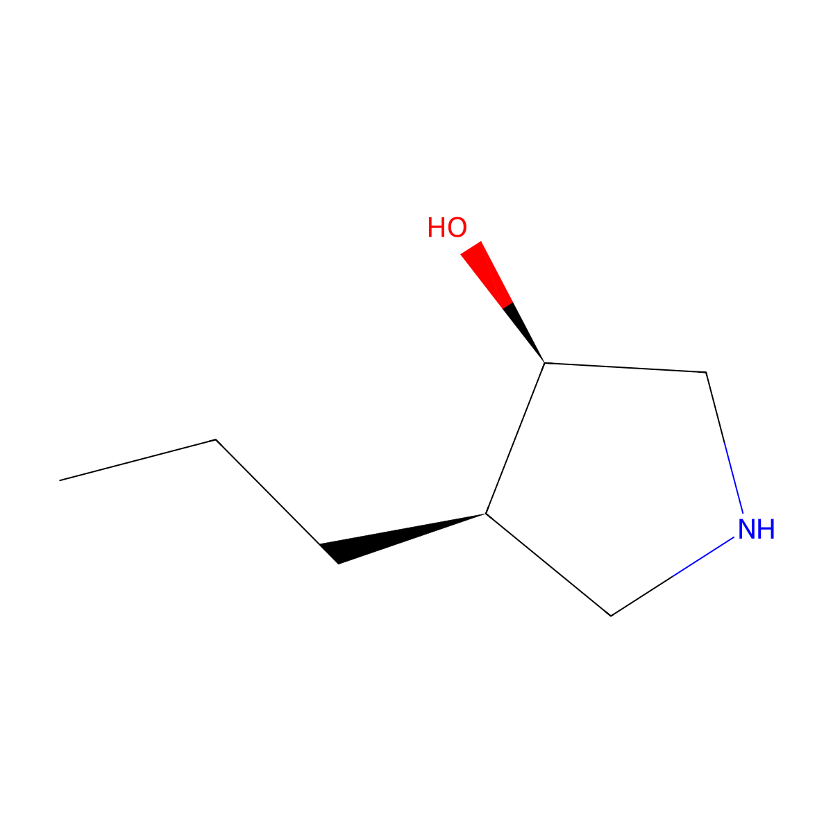 (3R,4R)-4-Propylpyrrolidin-3-ol molecular structure, CAS 2381969-93-1
