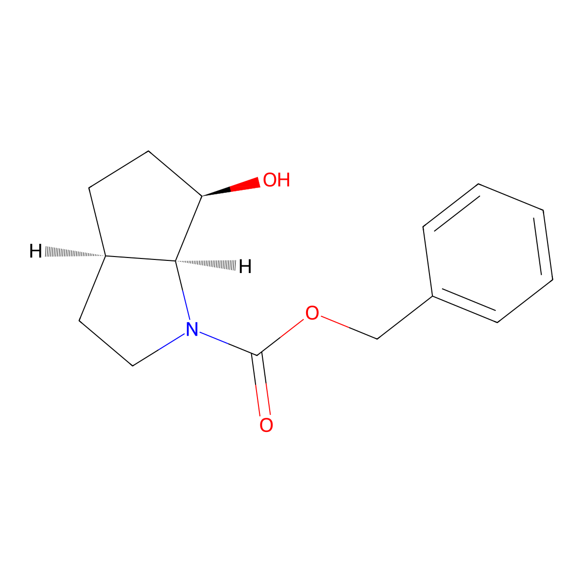 rac-benzyl (3aR,6R,6aS)-6-hydroxy-octahydrocyclopenta[b]pyrrole-1-carboxylate molecular structure, CAS 2381981-27-5