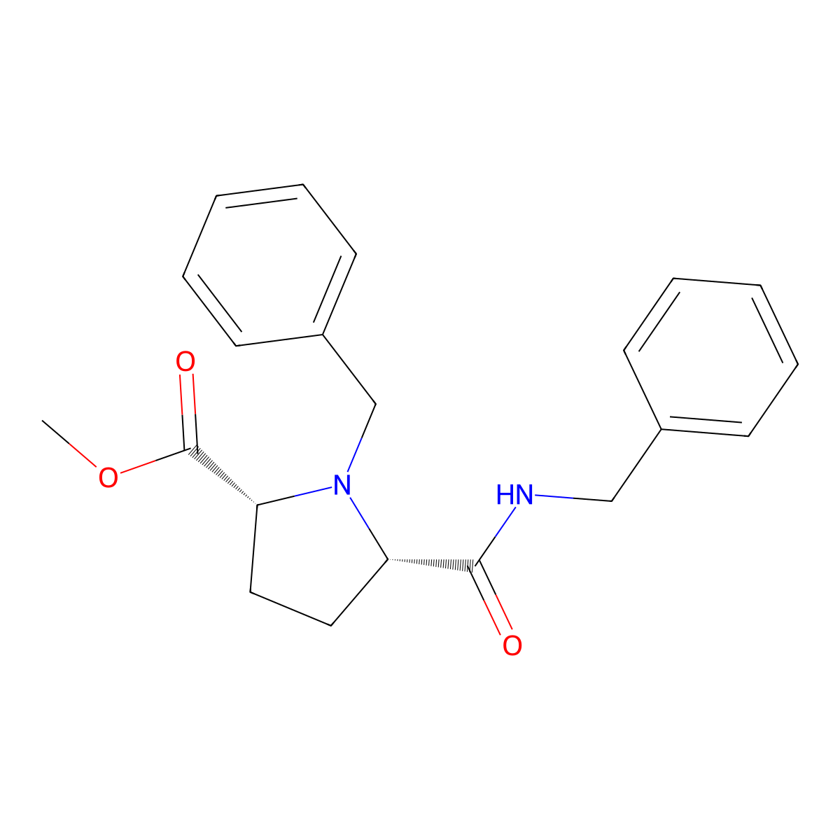 methyl (2R,5S)-1-benzyl-5-(benzylcarbamoyl)pyrrolidine-2-carboxylate molecular structure, CAS 2381985-50-6
