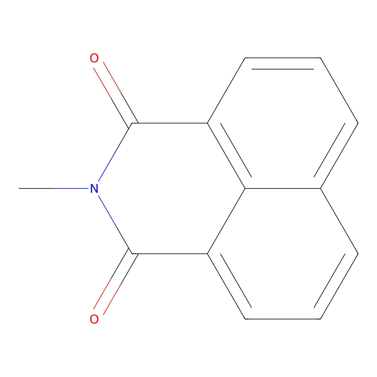 1H-Benz(de)isoquinoline-1,3(2H)-dione, 2-methyl- molecular structure, CAS 2382-08-3