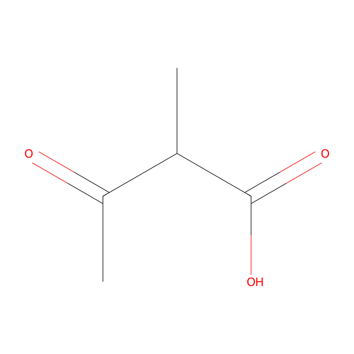 2-Methyl-3-oxobutanoic acid molecular structure, CAS 2382-59-4