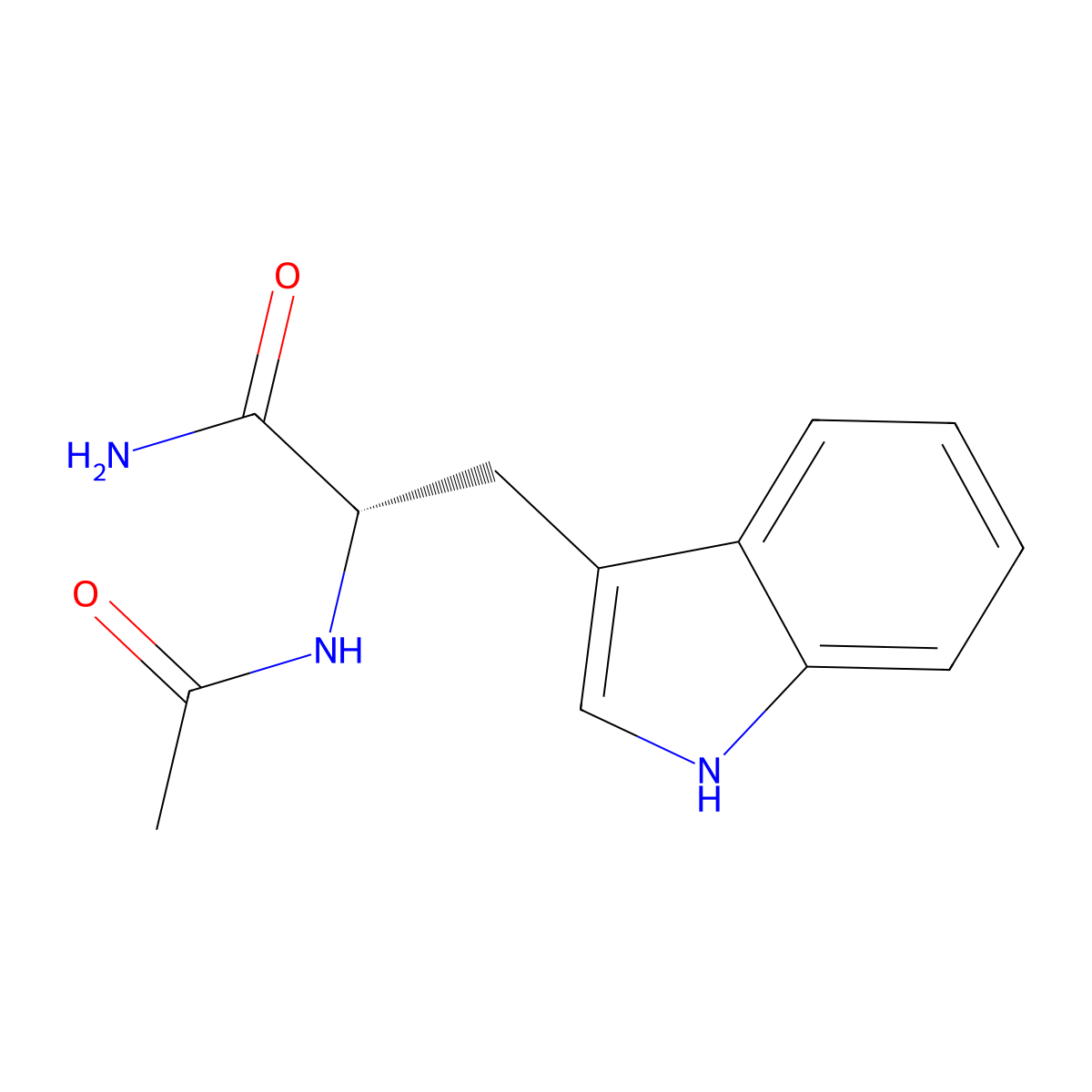 N-Acetyl-L-tryptophanamide molecular structure, CAS 2382-79-8