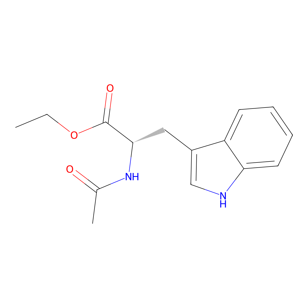 N-Acetyl-L-tryptophan ethyl ester molecular structure, CAS 2382-80-1