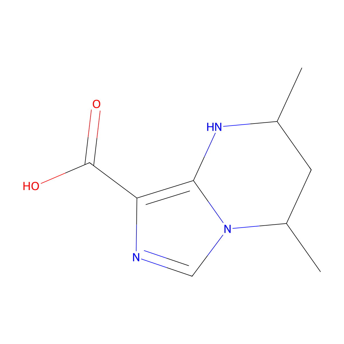 rac-(2R,4S)-2,4-dimethyl-1H,2H,3H,4H-imidazo[1,5-a]pyrimidine-8-carboxylic acid molecular structure, CAS 2382014-41-5