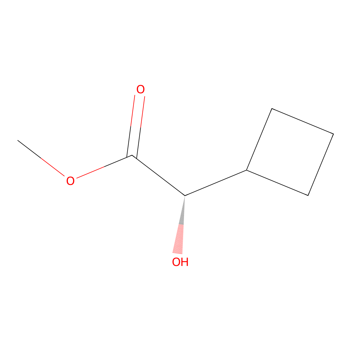 Methyl (2S)-2-cyclobutyl-2-hydroxyacetate molecular structure, CAS 2382035-47-2