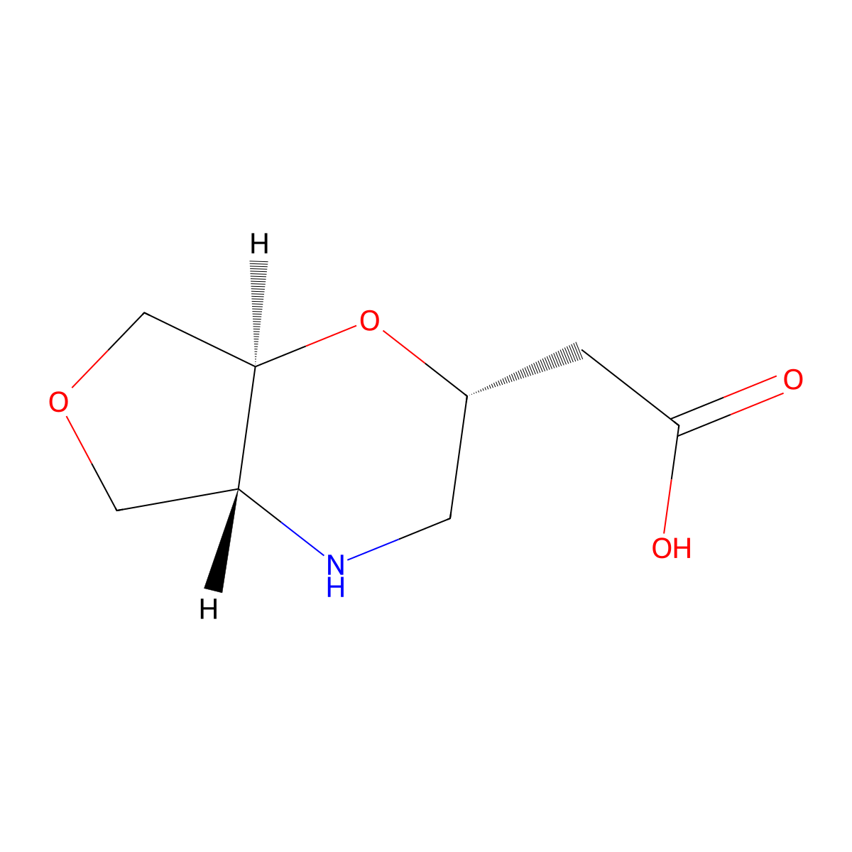 rac-2-[(2R,4aR,7aS)-hexahydro-2H-furo[3,4-b]morpholin-2-yl]acetic acid molecular structure, CAS 2382036-42-0