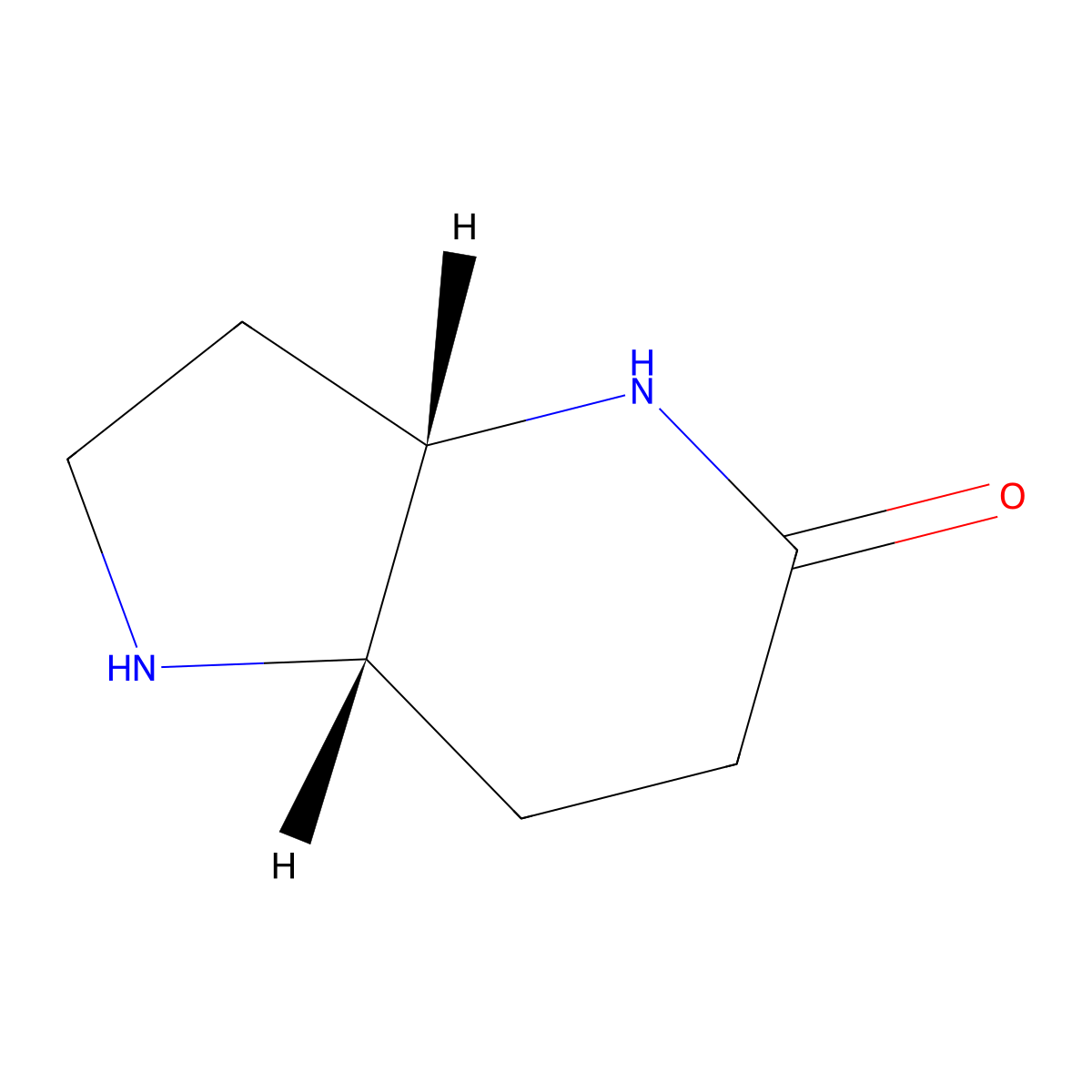 rac-(3aR,7aR)-octahydro-1H-pyrrolo[3,2-b]pyridin-5-one molecular structure, CAS 2382047-66-5