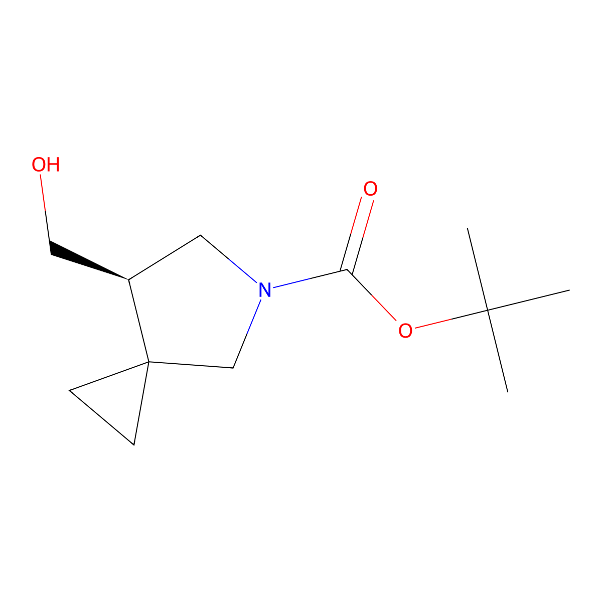 (R)-(5-Boc-5-azaspiro[2.4]heptan-7-YL)methanol molecular structure, CAS 2382063-81-0