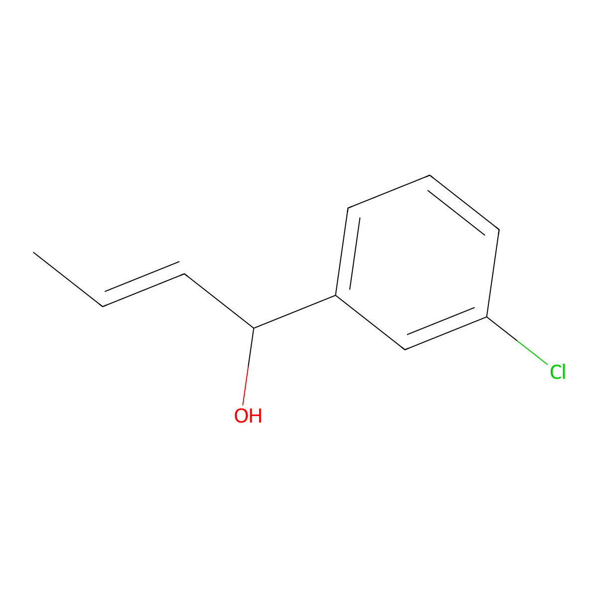 (E)-1-(3-chlorophenyl)but-2-en-1-ol molecular structure, CAS 2382076-33-5
