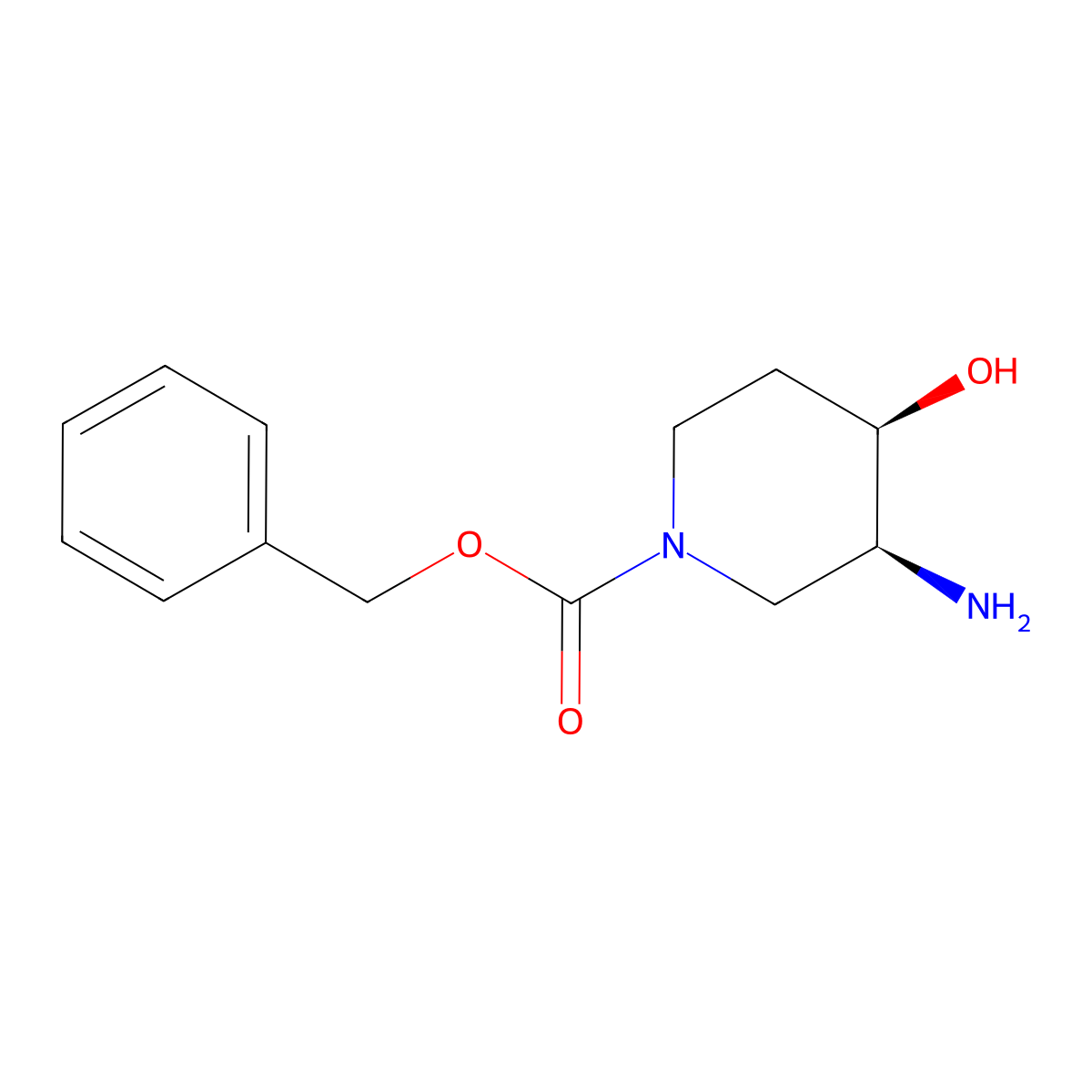 Benzyl (3s,4r)-3-amino-4-hydroxypiperidine-1-carboxylate molecular structure, CAS 2382094-59-7