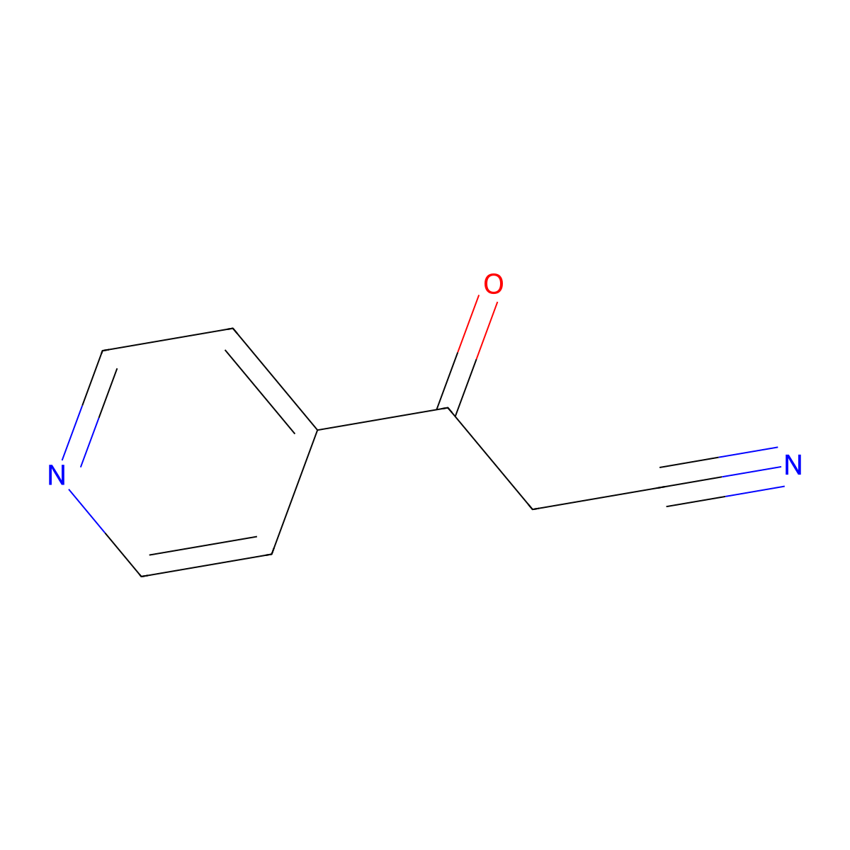 3-Oxo-3-(pyridin-4-yl)propanenitrile molecular structure, CAS 23821-37-6