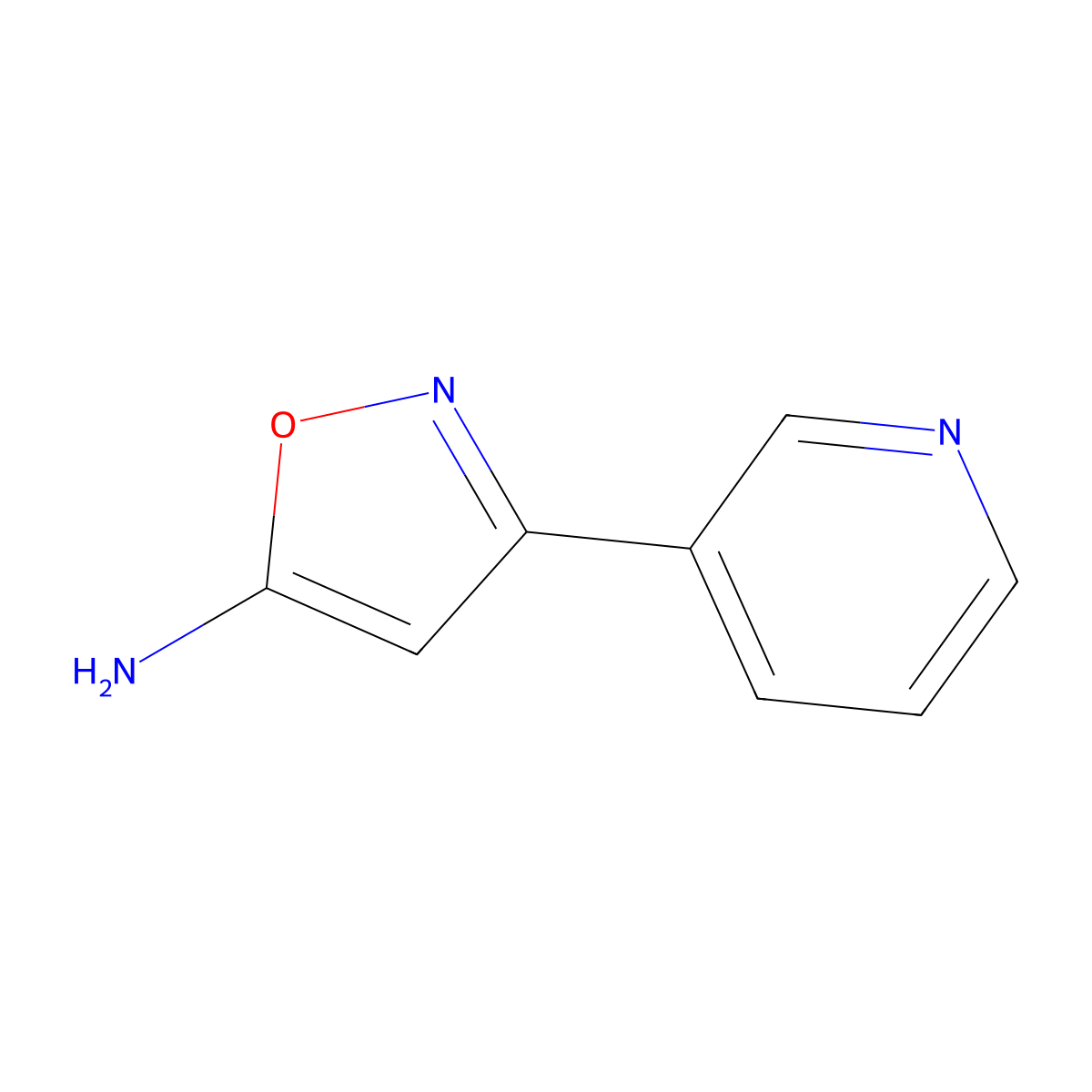 3-(3-Pyridinyl)-5-isoxazolamine molecular structure, CAS 23821-38-7