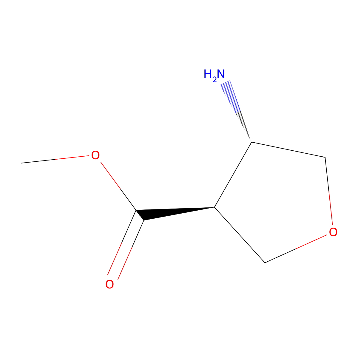 Methyl (3S,4S)-4-aminotetrahydrofuran-3-carboxylate molecular structure, CAS 2382113-46-2