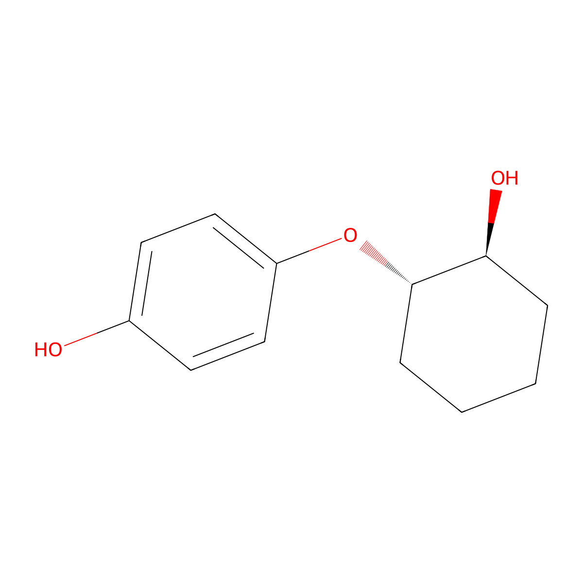 4-(((1S,2S)-2-hydroxycyclohexyl)oxy)phenol molecular structure, CAS 2382124-74-3