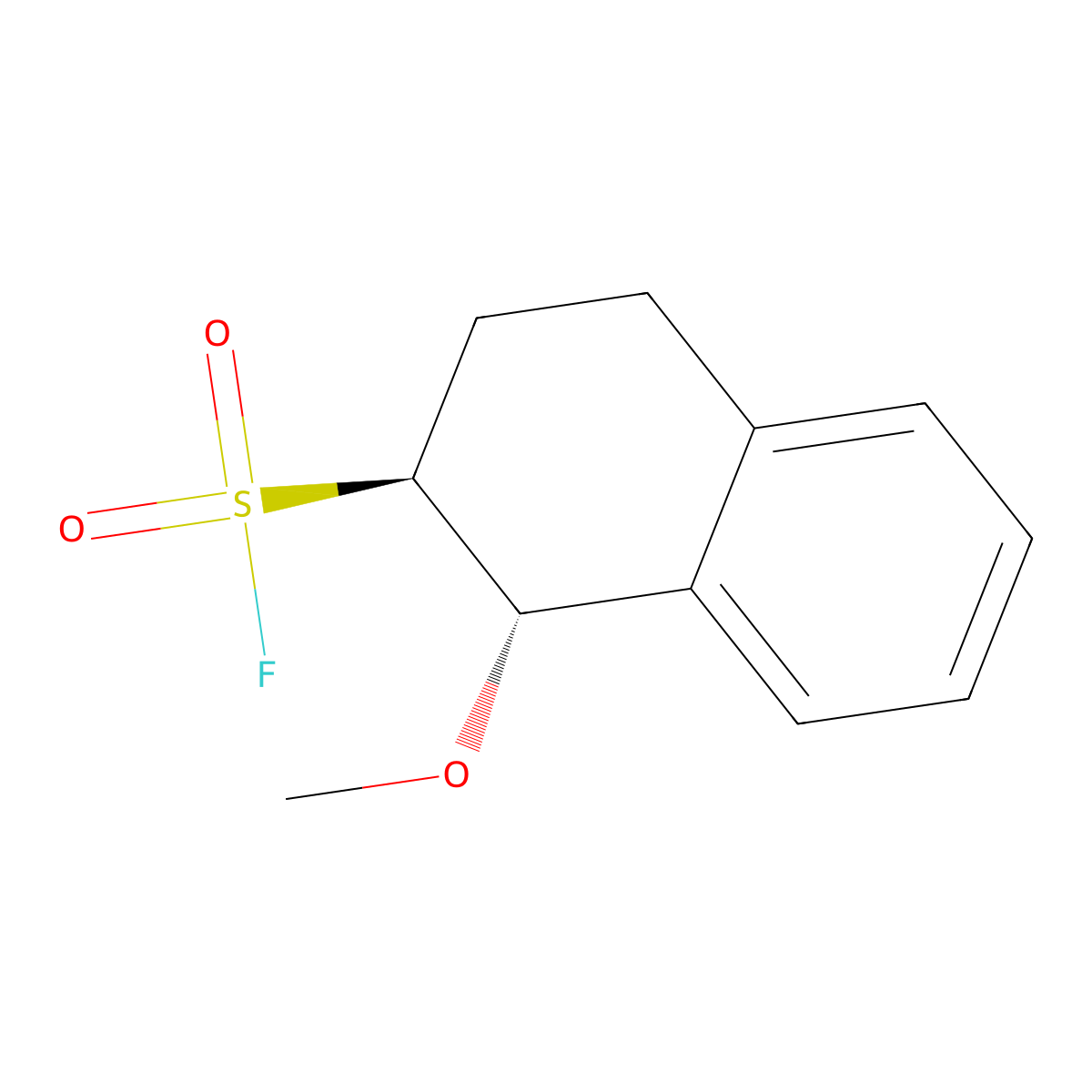 rac-(1R,2R)-1-methoxy-1,2,3,4-tetrahydronaphthalene-2-sulfonyl fluoride molecular structure, CAS 2382158-40-7