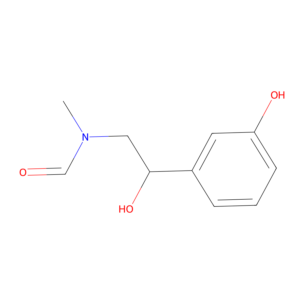 N-[(2R)-2-hydroxy-2-(3-hydroxyphenyl)ethyl]-N-methylformamide molecular structure, CAS 2382194-29-6