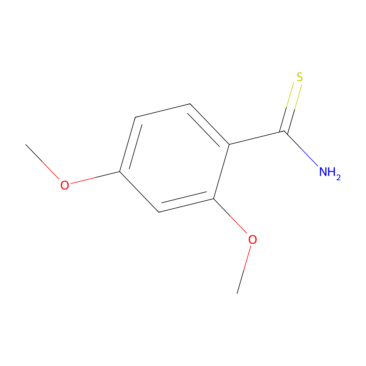 2,4-Dimethoxythiobenzamide molecular structure, CAS 23822-07-3