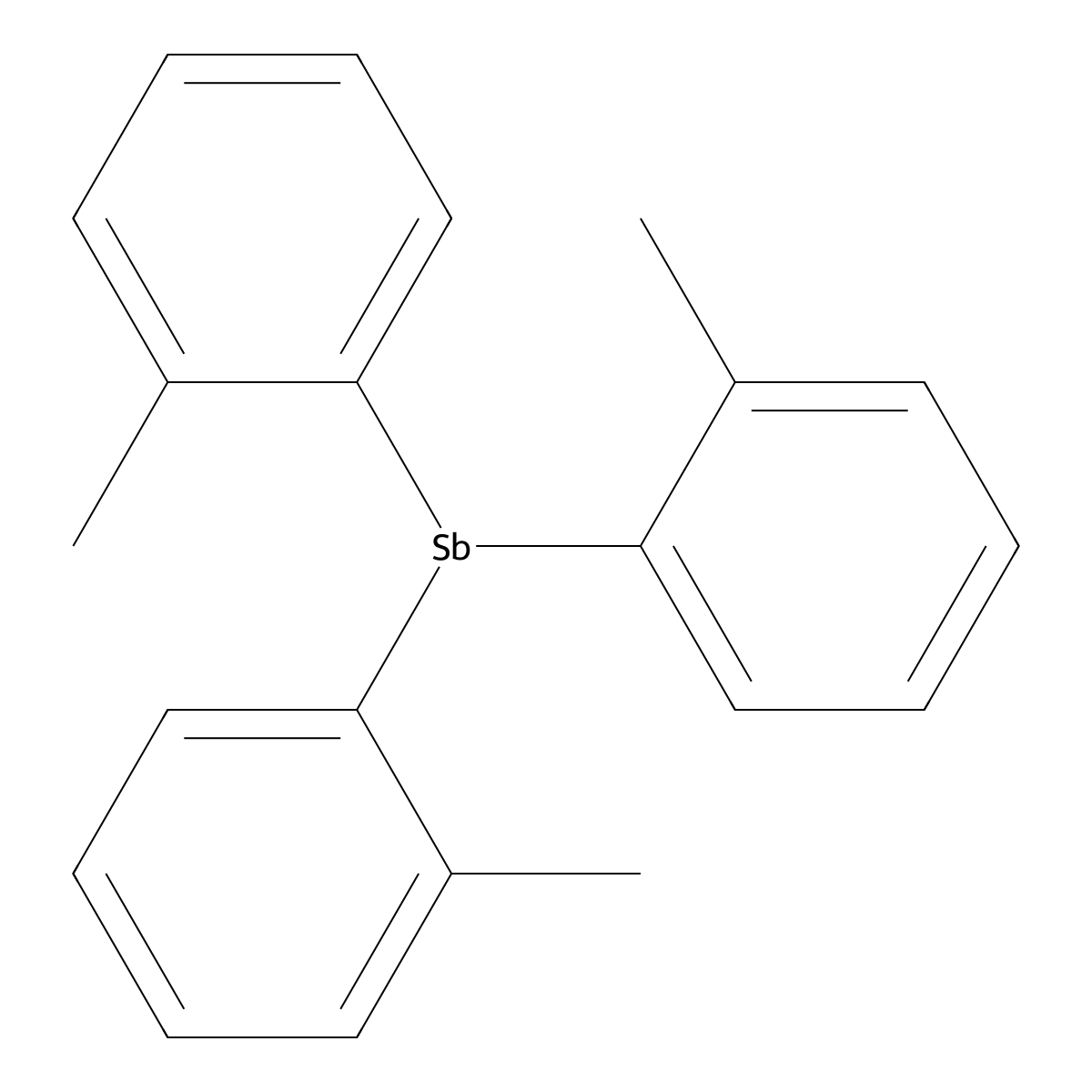 Stibene, tri-o-tolyl- molecular structure, CAS 23822-15-3
