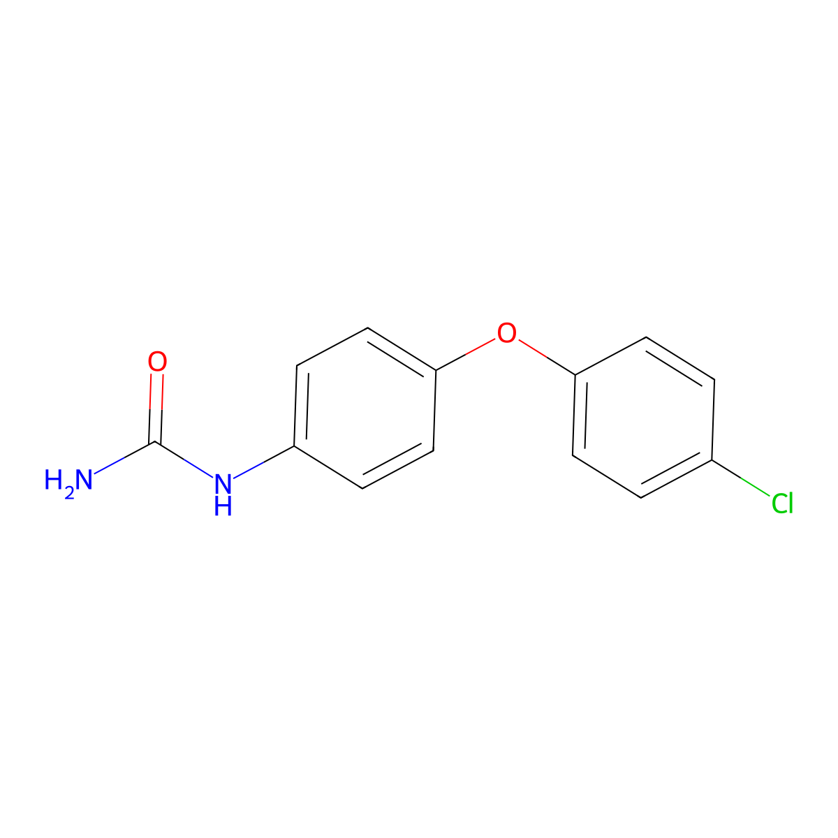 Urea, N-[4-(4-chlorophenoxy)phenyl]- molecular structure, CAS 23822-43-7