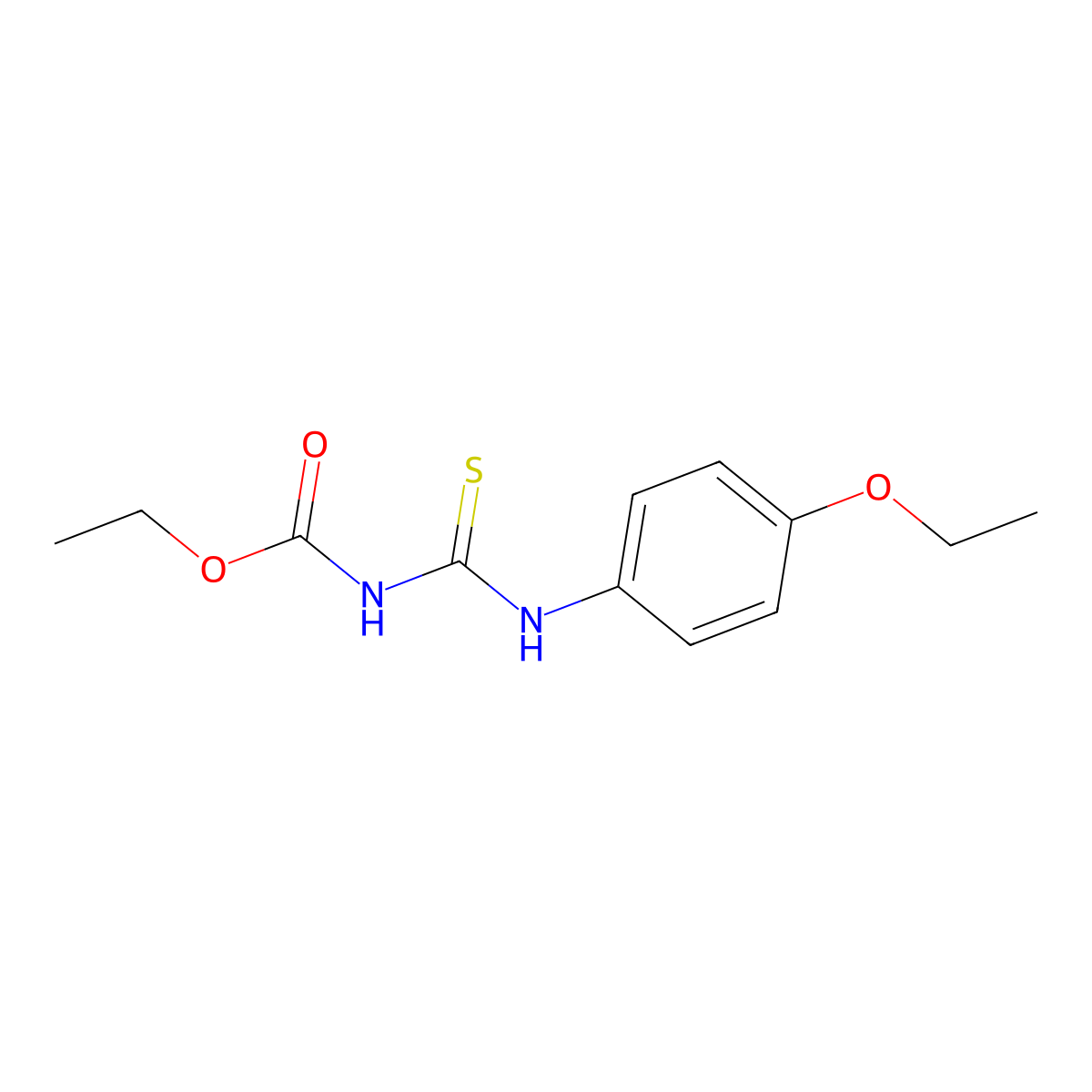 ethyl N-[(4-ethoxyphenyl)carbamothioyl]carbamate molecular structure, CAS 23822-62-0
