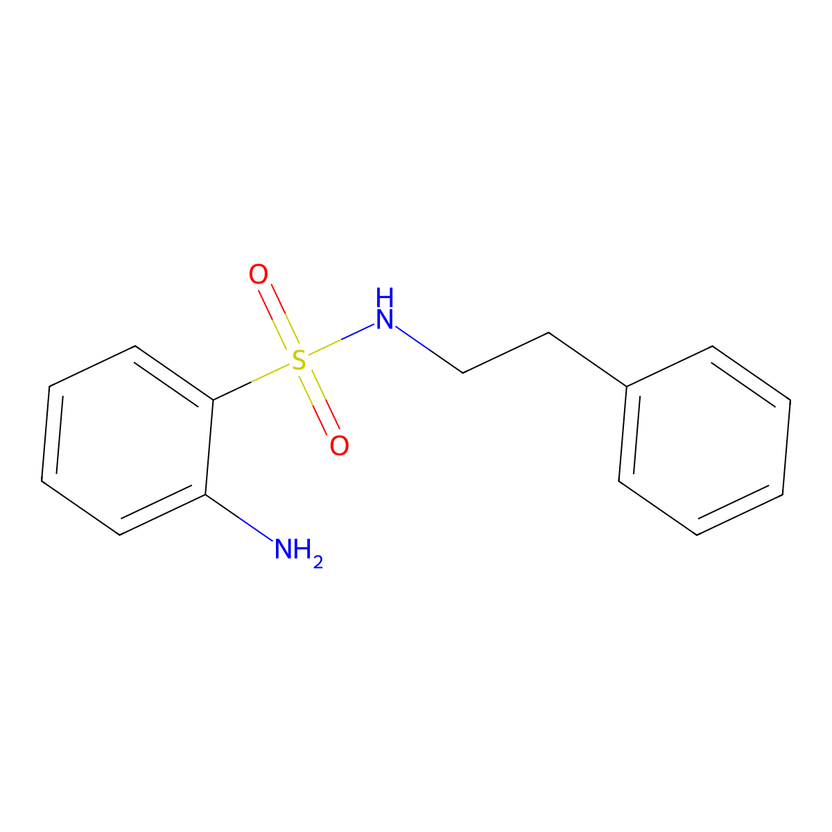 ((2-Aminophenyl)sulfonyl)(2-phenylethyl)amine molecular structure, CAS 23822-95-9