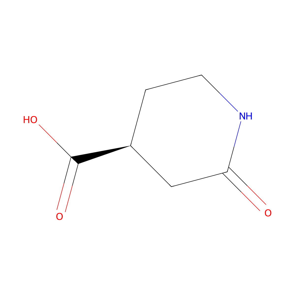 (S)-2-Oxo-piperidine-4-carboxylic acid molecular structure, CAS 2382212-63-5