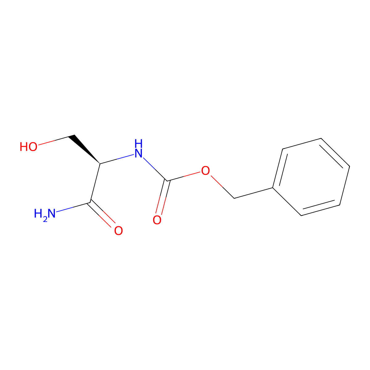 (R)-Benzyl (1-amino-3-hydroxy-1-oxopropan-2-yl)carbamate molecular structure, CAS 2382234-57-1