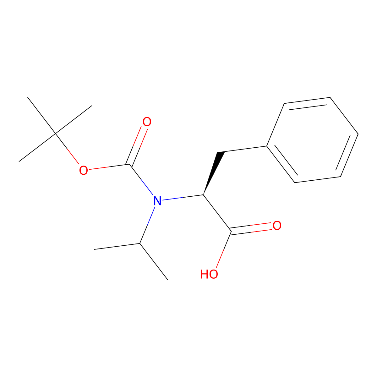 N-(tert-butoxycarbonyl)-N-isopropylphenylalanine molecular structure, CAS 2382245-78-3