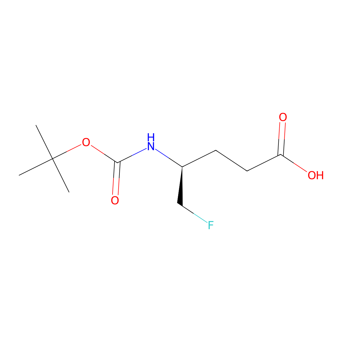 (4S)-4-{[(tert-butoxy)carbonyl]amino}-5-fluoropentanoic acid molecular structure, CAS 2382264-55-1