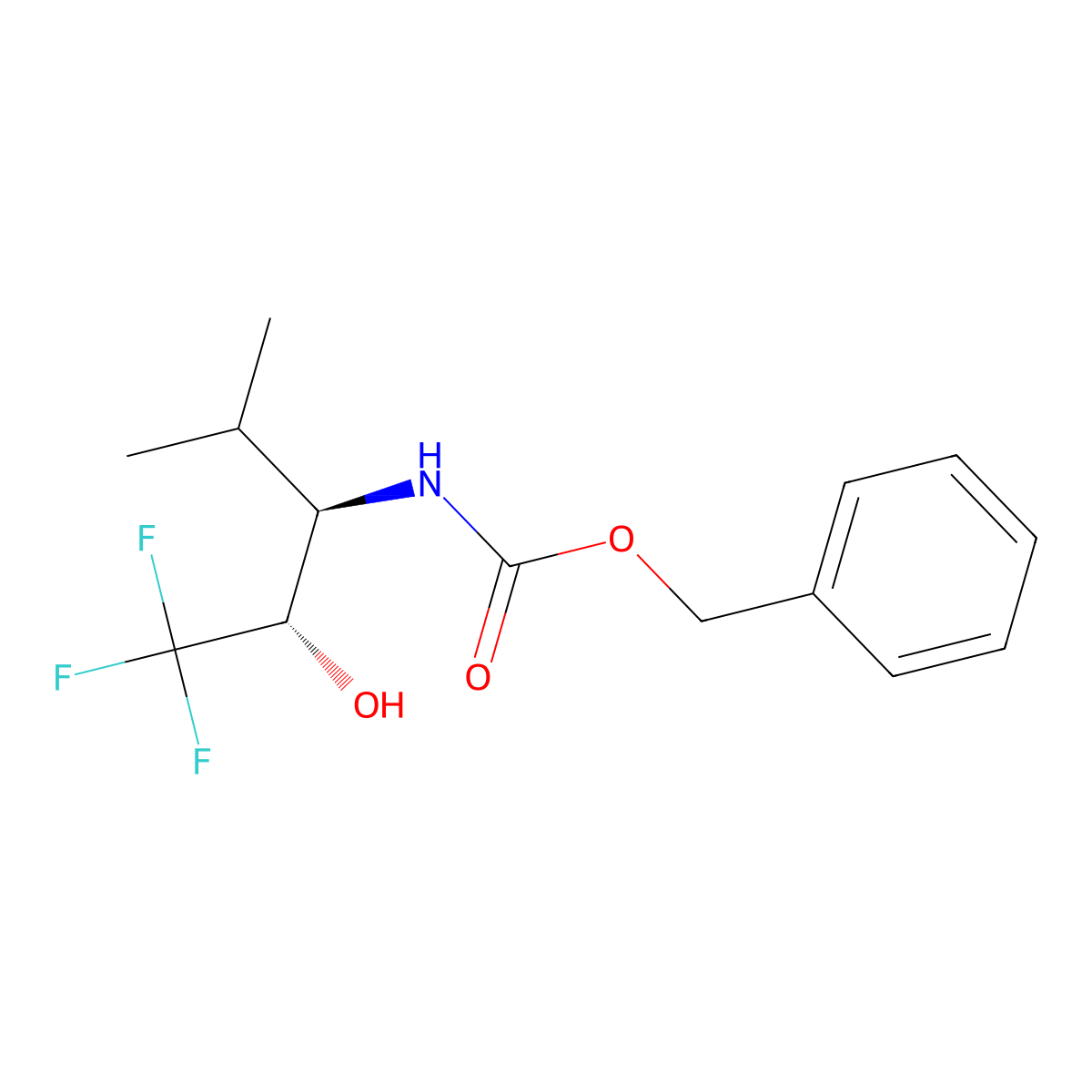 n-[(1s,2s)-3,3,3-Trifluoro-2-hydroxy-1-(isopropyl)propyl]-carbamic acid benzyl ester molecular structure, CAS 2382269-99-8