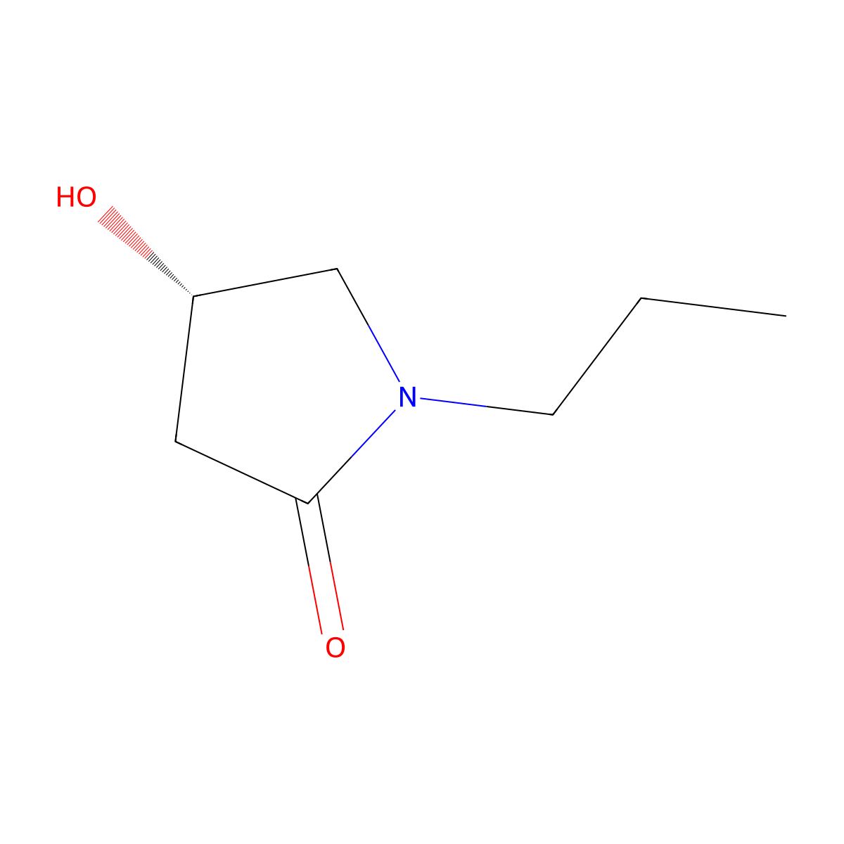 (S)-4-Hydroxy-1-propylpyrrolidin-2-one molecular structure, CAS 2382301-67-7