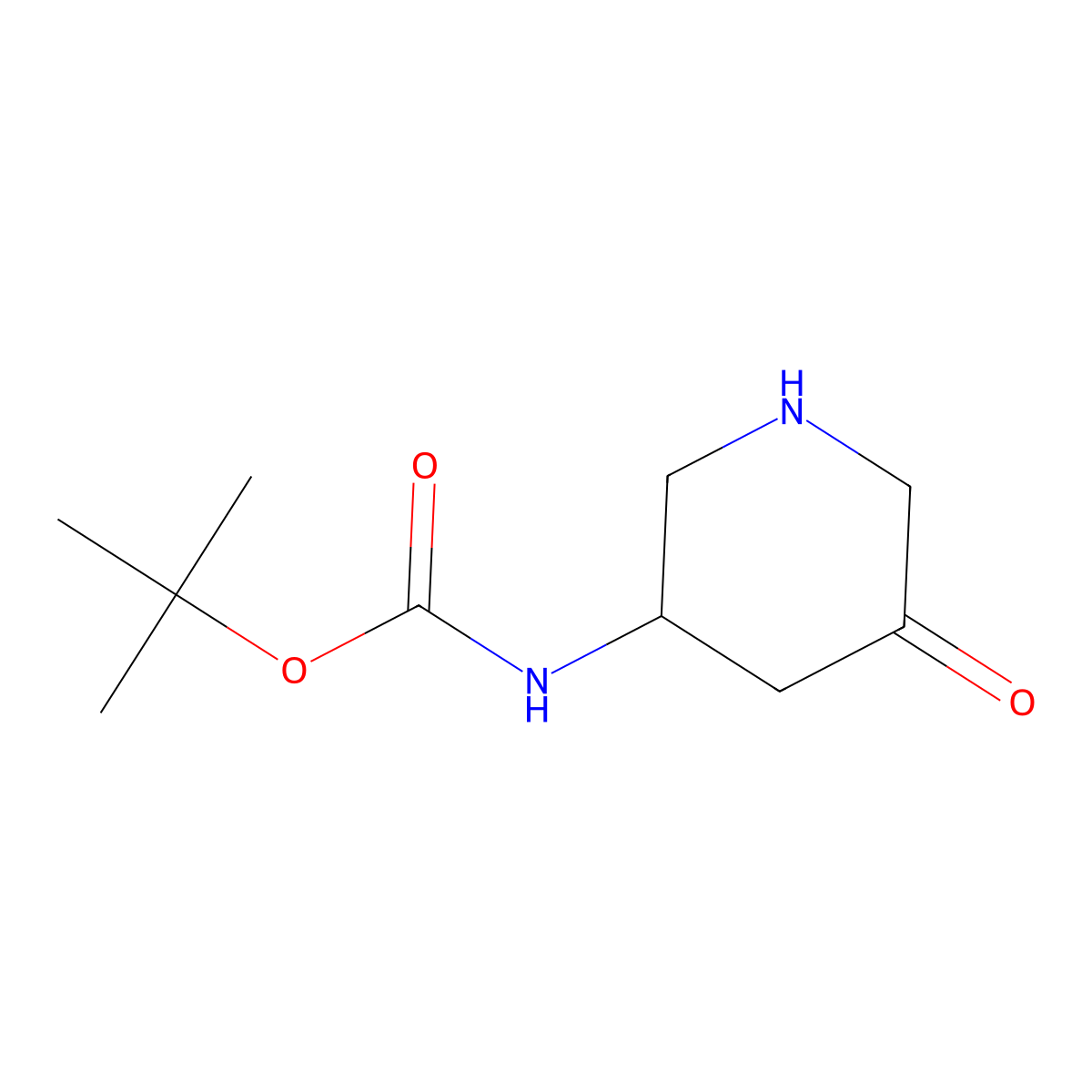(5-Oxo-piperidin-3-yl)-carbamic acid tert-butyl ester molecular structure, CAS 2382304-81-4