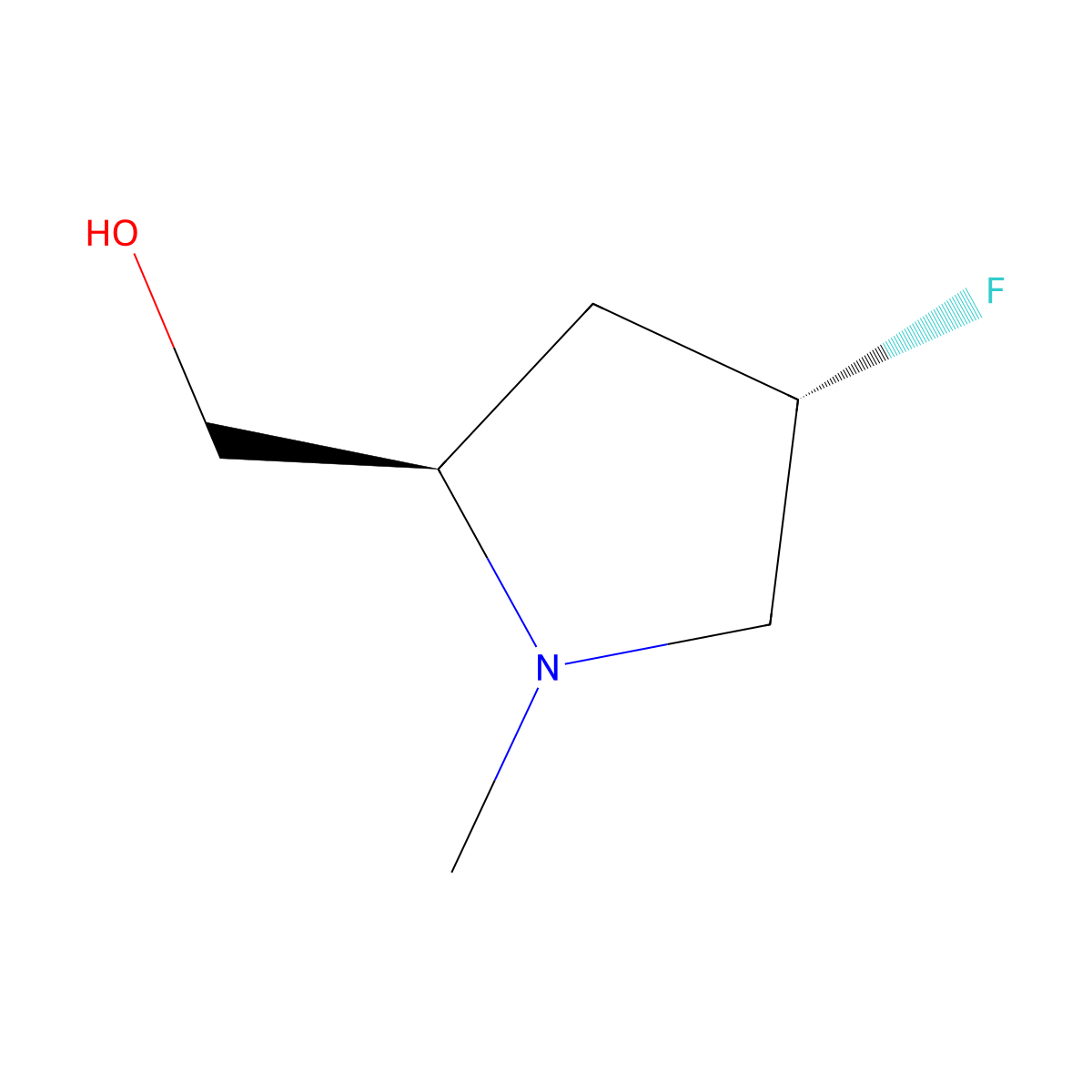 [(2R,4S)-4-fluoro-1-methyl-pyrrolidin-2-yl]methanol molecular structure, CAS 2382329-36-2