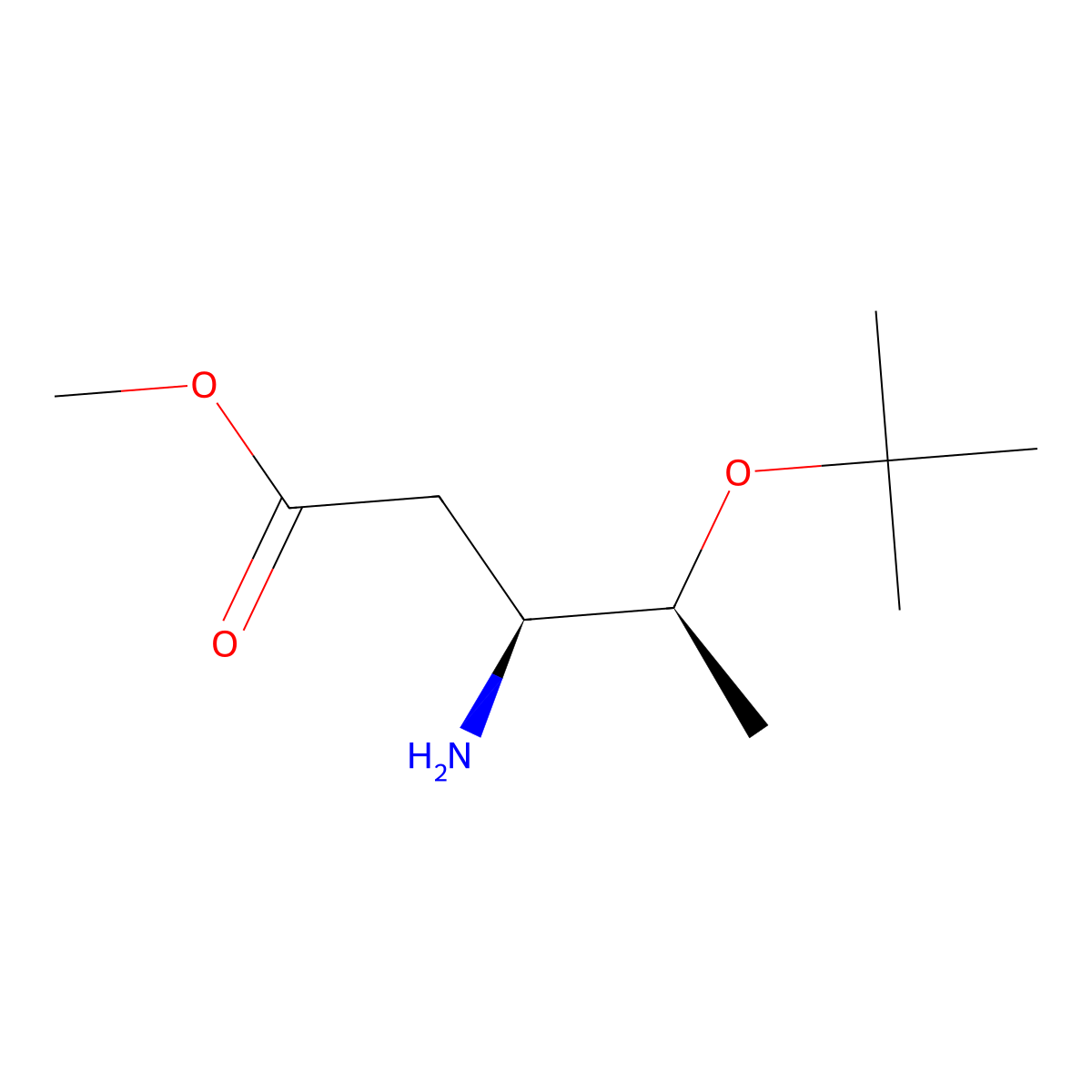 methyl (3S,4S)-3-amino-4-(tert-butoxy)pentanoate molecular structure, CAS 2382332-47-8