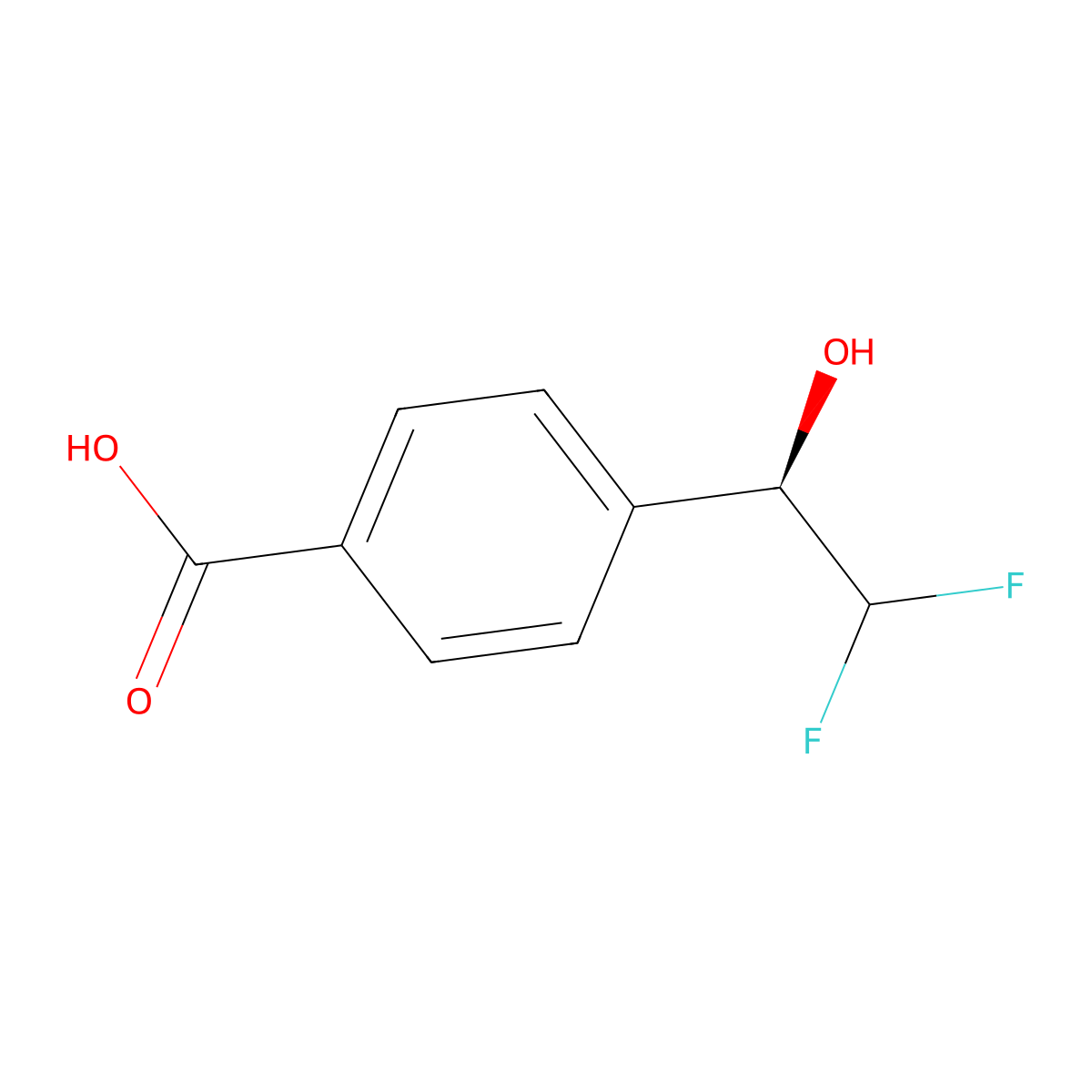 4-[(1R)-2,2-difluoro-1-hydroxyethyl]benzoicacid molecular structure, CAS 2382350-97-0