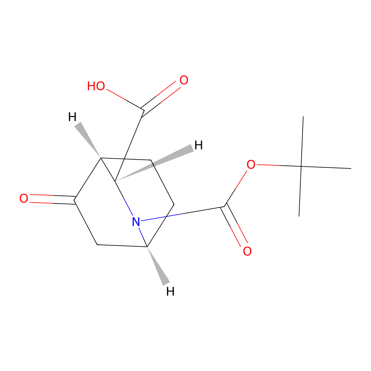(1S,3S,4S)-2-tert-butoxycarbonyl-5-oxo-2-azabicyclo[2.2.2]octane-3-carboxylic acid molecular structure, CAS 2382403-64-5