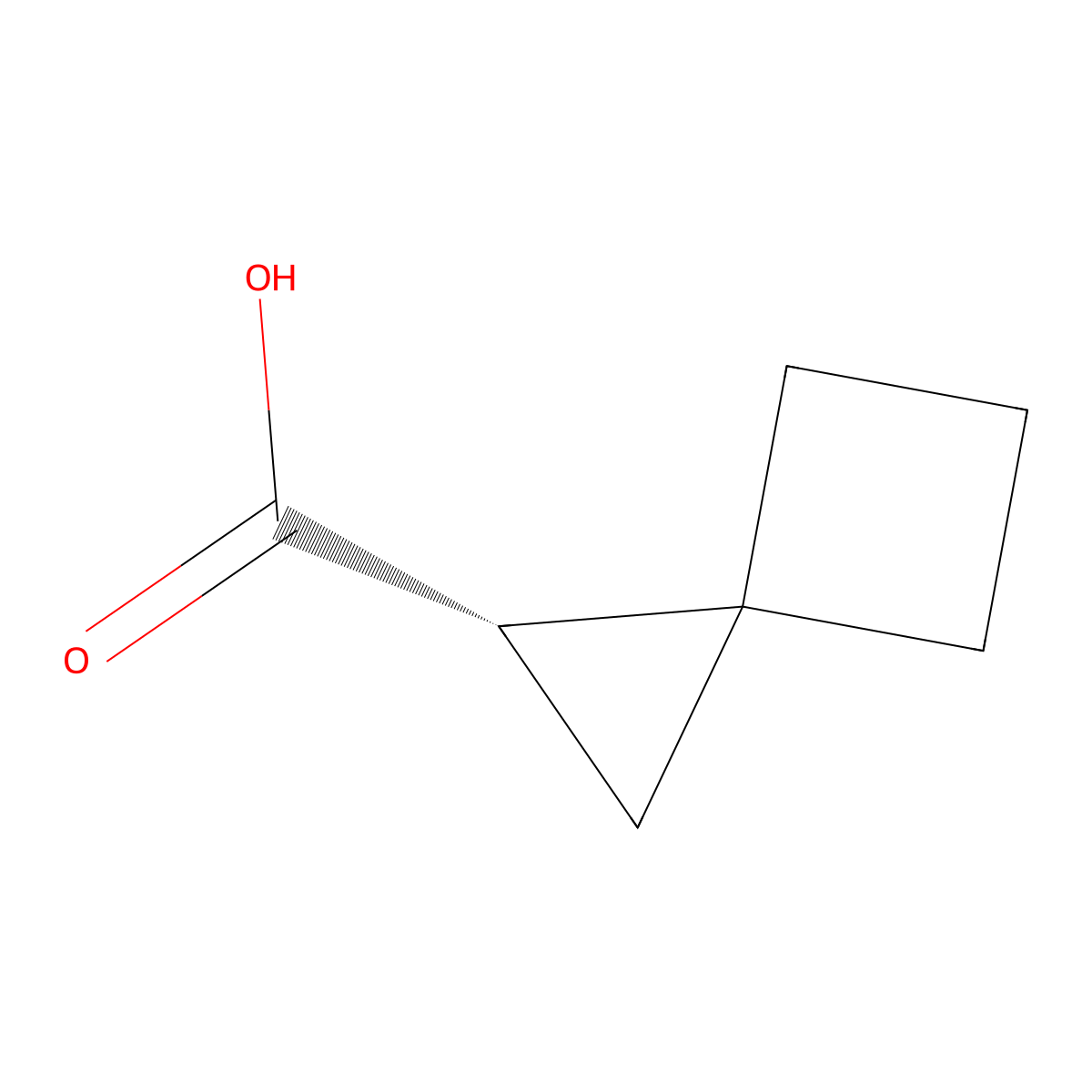 (2S)-spiro[2.3]hexane-2-carboxylic acid molecular structure, CAS 2382454-58-0