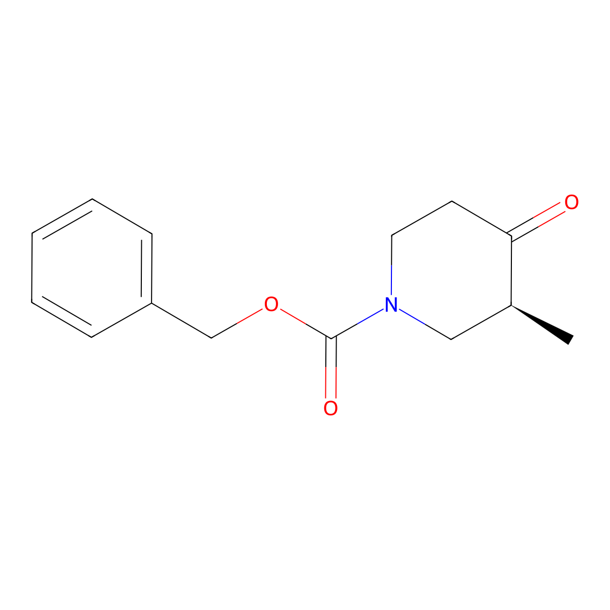 Benzyl (3S)-3-methyl-4-oxopiperidine-1-carboxylate molecular structure, CAS 2382471-28-3