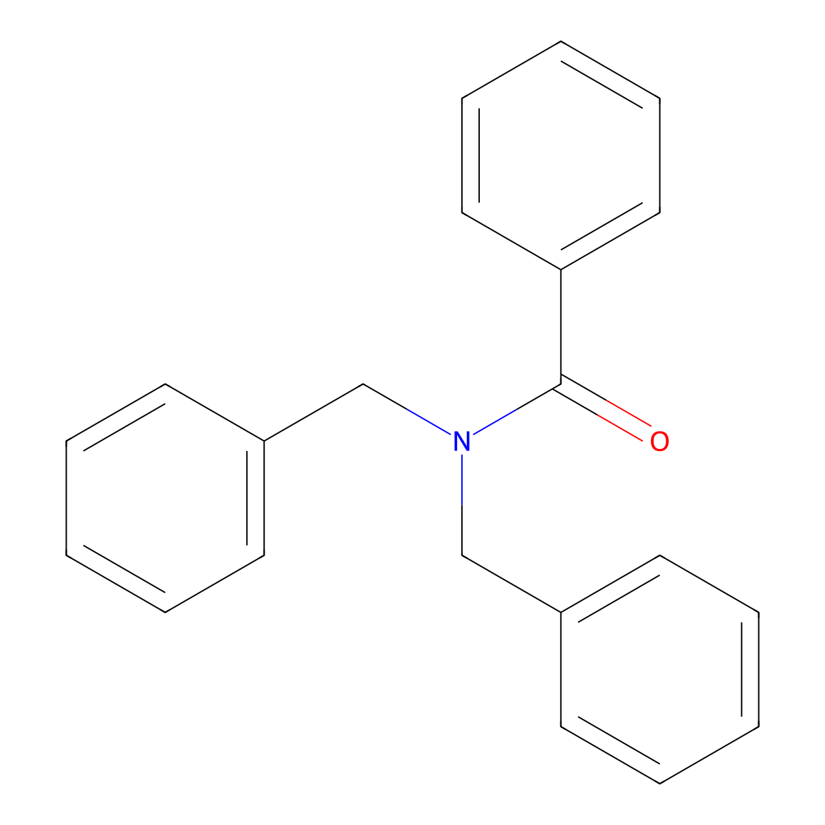 N,N-Dibenzylbenzamide molecular structure, CAS 23825-35-6
