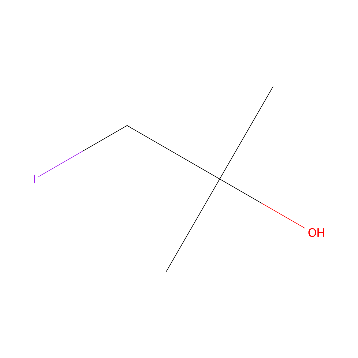 1-Iodo-2-methylpropan-2-ol molecular structure, CAS 23825-98-1