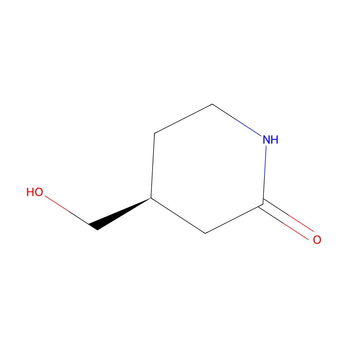 (4S)-4-(hydroxymethyl)piperidin-2-one molecular structure, CAS 2382517-93-1