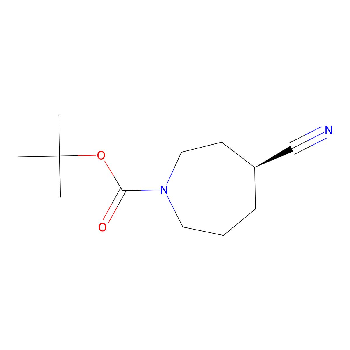 tert-butyl (4S)-4-cyanoazepane-1-carboxylate molecular structure, CAS 2382518-71-8