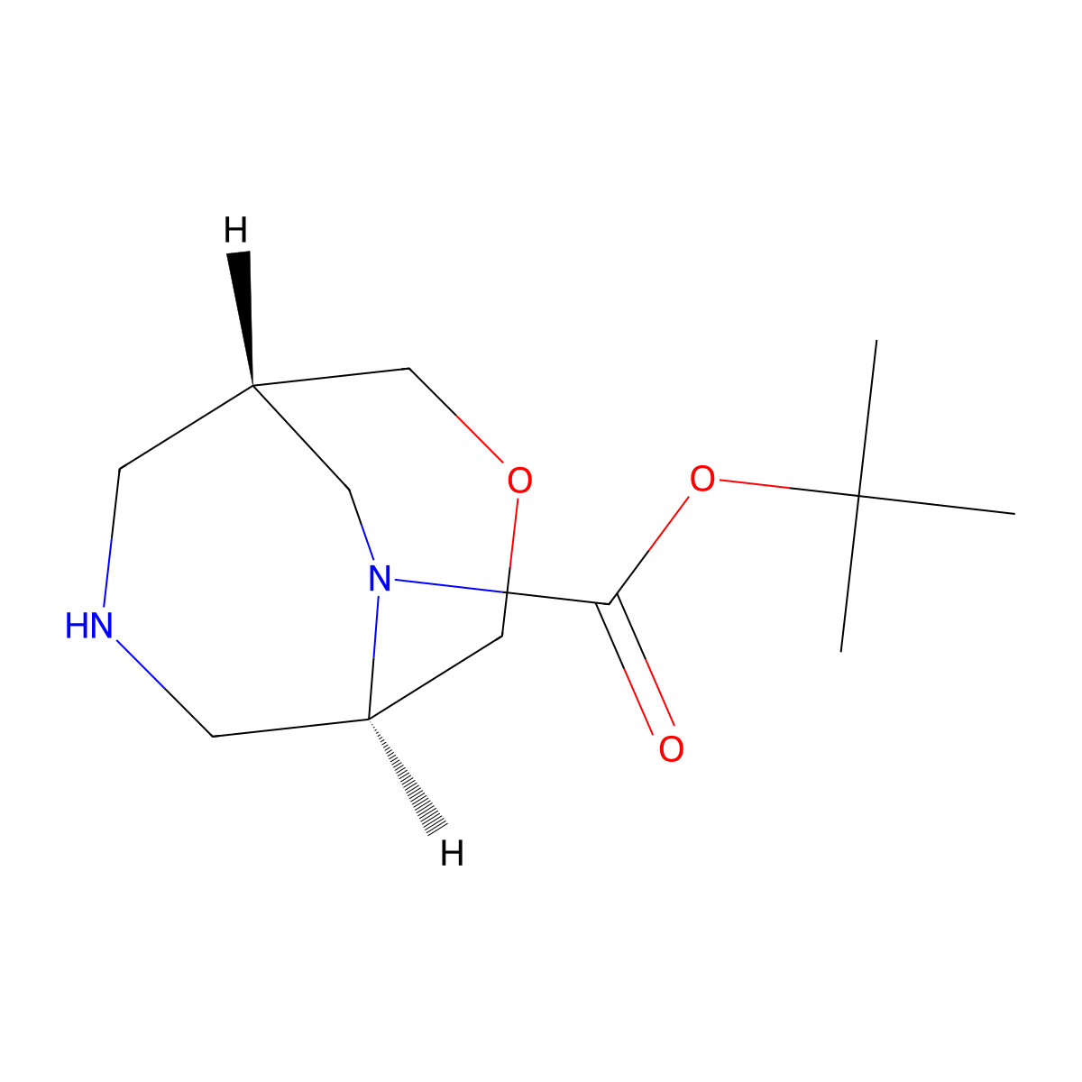 rac-tert-butyl (1R,5S)-3-oxa-7,9-diazabicyclo[3.3.2]decane-9-carboxylate molecular structure, CAS 2382566-10-9