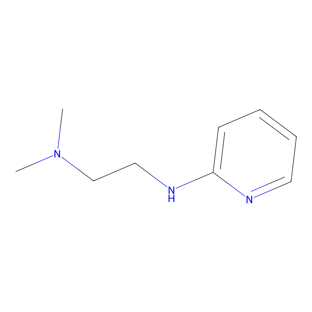 N1,N1-Dimethyl-N2-2-pyridinyl-1,2-ethanediamine molecular structure, CAS 23826-72-4