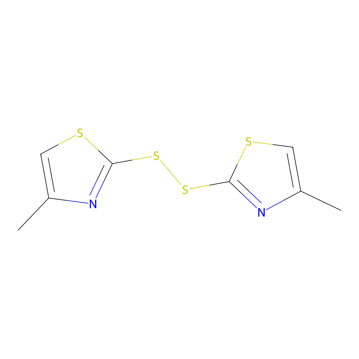 1,2-Bis(4-methylthiazol-2-yl)disulfane molecular structure, CAS 23826-98-4