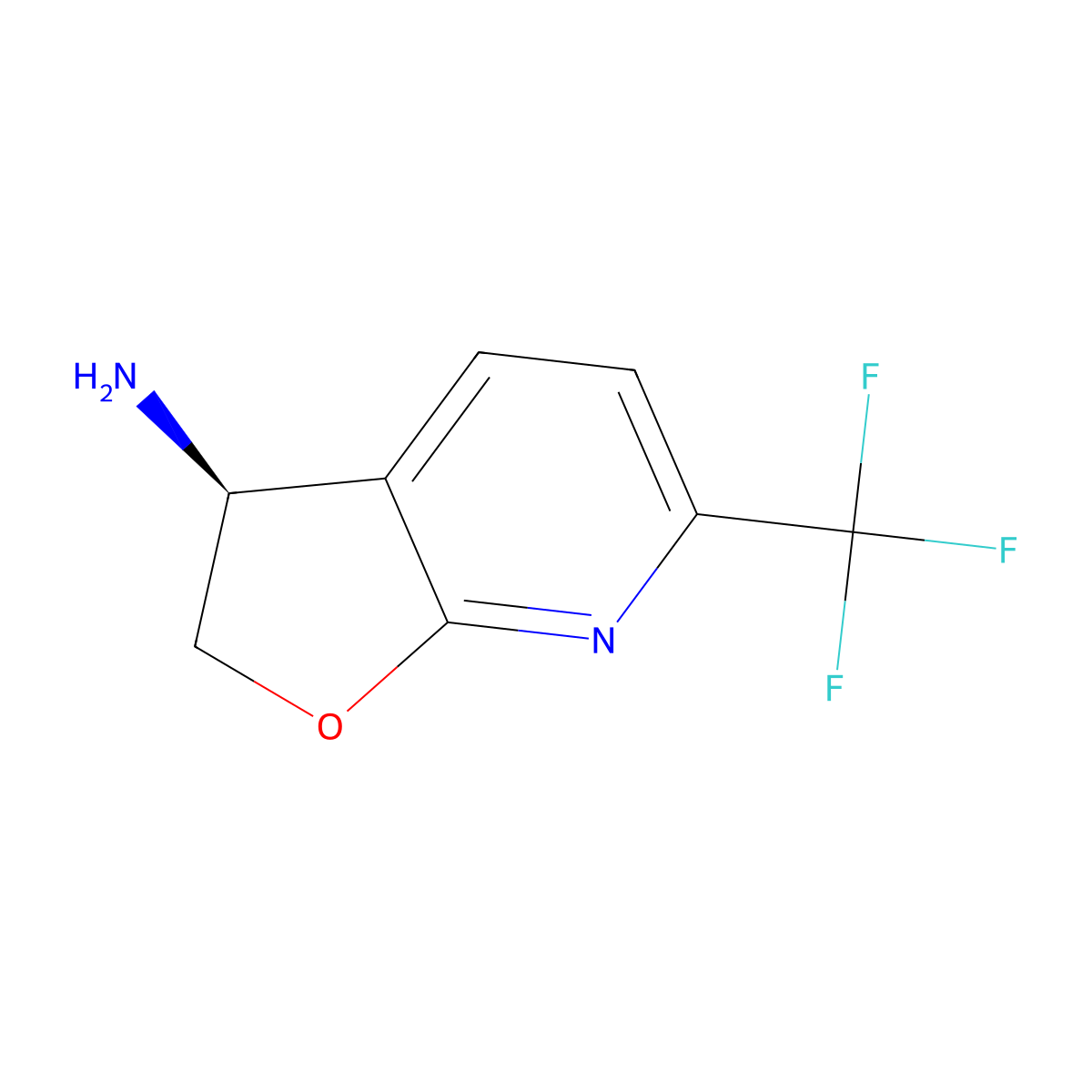 (3S)-6-(trifluoromethyl)-2,3-dihydrofuro[2,3-b]pyridin-3-amine molecular structure, CAS 2382612-91-9
