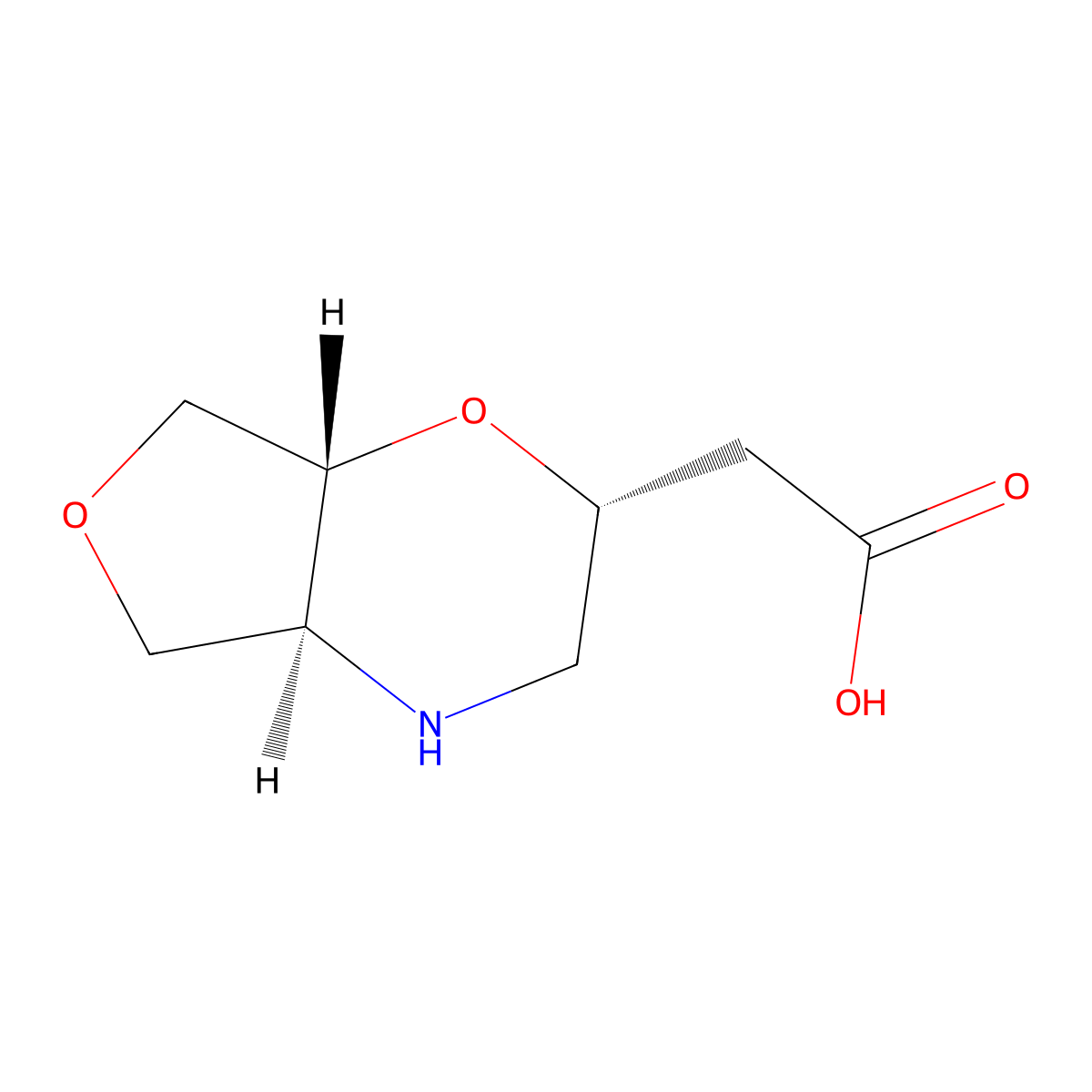 rac-2-[(2R,4aS,7aR)-hexahydro-2H-furo[3,4-b]morpholin-2-yl]acetic acid molecular structure, CAS 2382618-47-3