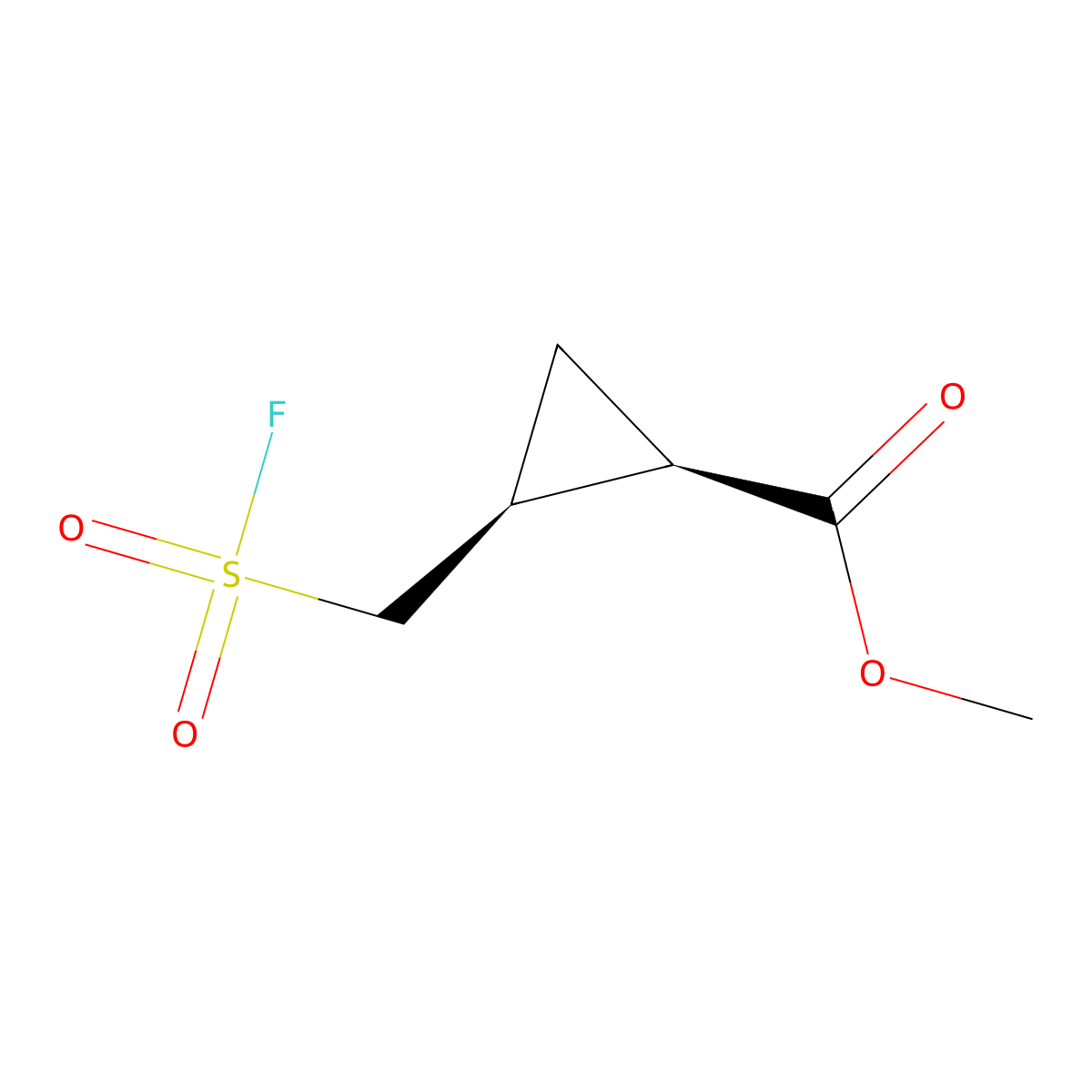 rac-methyl (1R,2S)-2-[(fluorosulfonyl)methyl]cyclopropane-1-carboxylate molecular structure, CAS 2382633-34-1