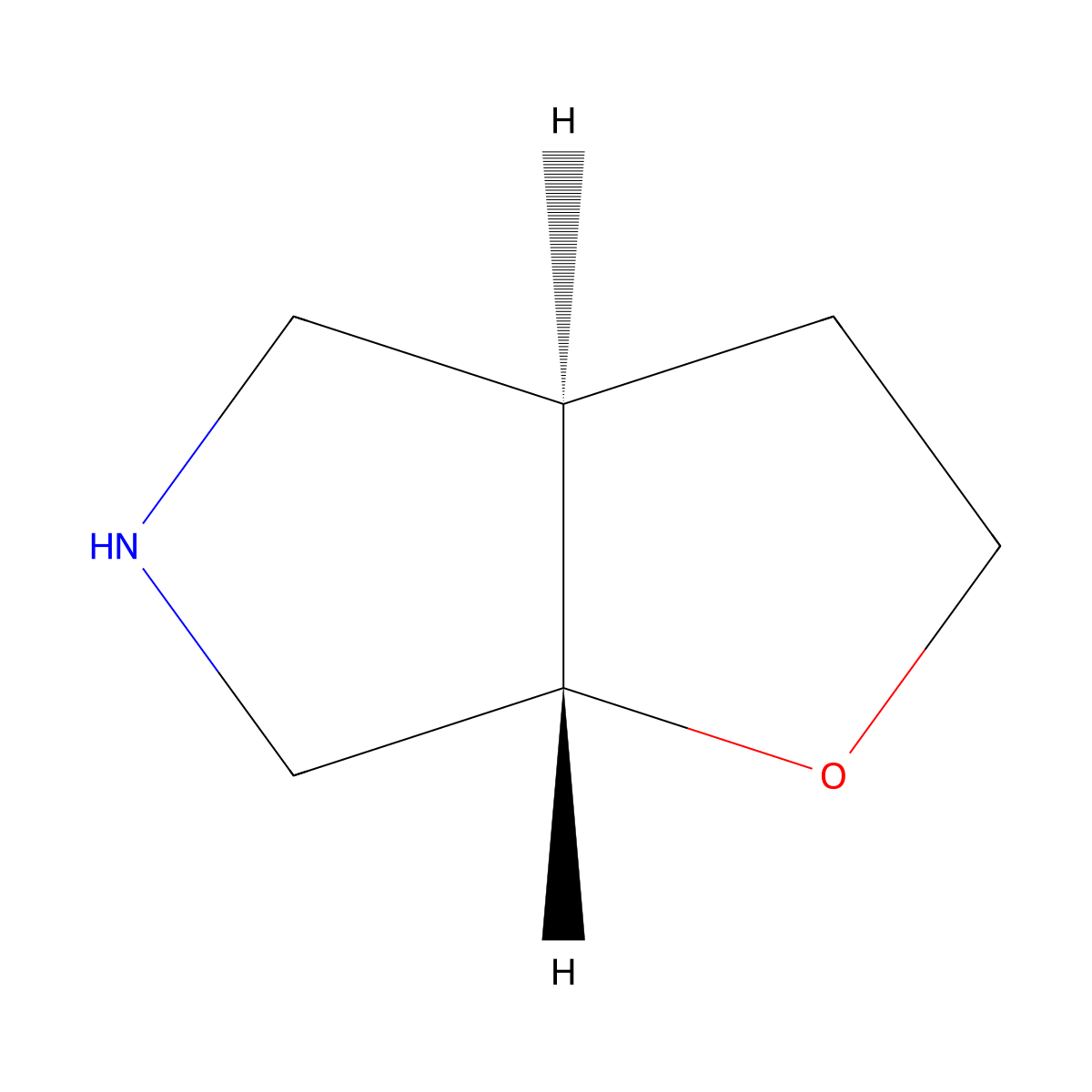 (3AR,6aS)-hexahydro-2H-furo[2,3-c]pyrrole molecular structure, CAS 2382634-94-6
